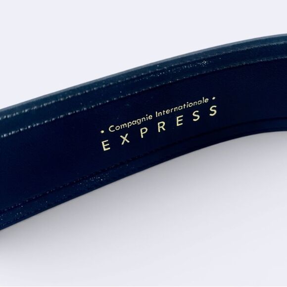 Express Y2K Wide Black Suede Leather Studded Belt Western Womens Size M main image 5